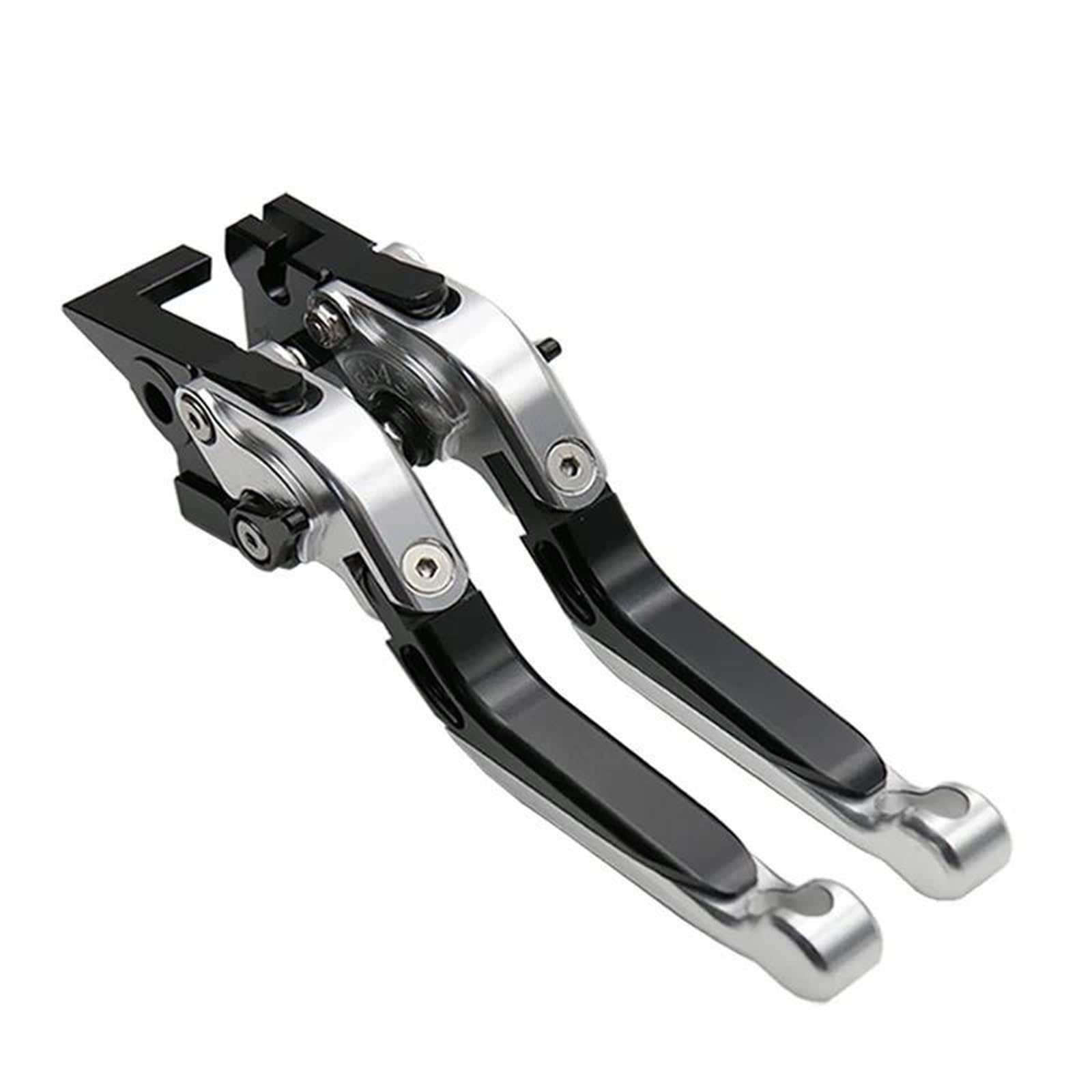 KKMNAIF Motorcycle Front Brake Lever Motorcycle Accessories Adjustable CNC Folding Extendable Brake Clutch Levers for Ya&ma&ha for XP TMAX 560/530/500 Tech Max 2008-2025(Silver)