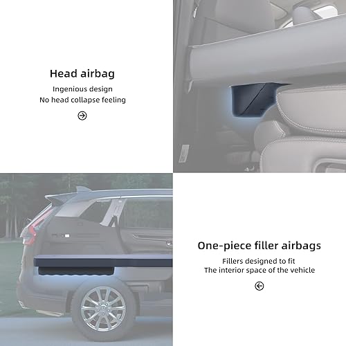 Miniatura 2 de AutoLevel - Colchón de aire de espuma SUV de 4 pulgadas para Honda CRV, cama de campamento con asiento trasero plano con bomba integrada, diseño de