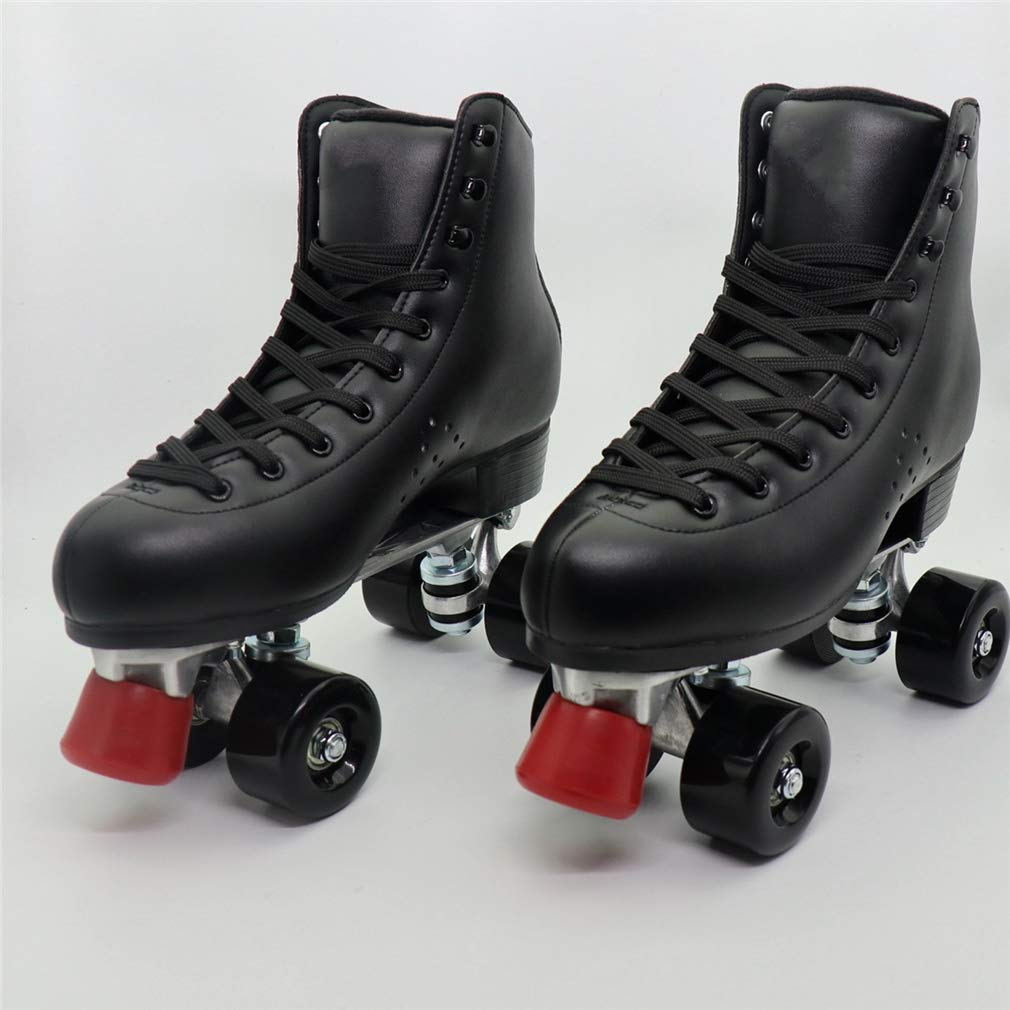 Pattini A Rotelle Per Donna Uomo Pattini A Rulli Classici, Pattini A Rulli Alti Top Indoor Outdoor Quad Skates, Pattini A Rulli in Pelle PU, Per Ragazze Unisex,39