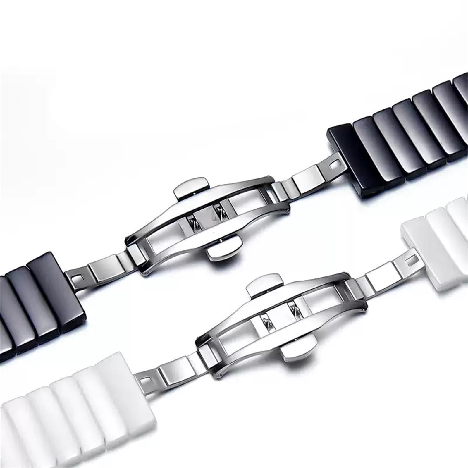 cinturino dell'orologio Accessori for cinturini for for orologi durevoli in ceramica di moda classica con fibbia pieghevole in acciaio inossidabile
