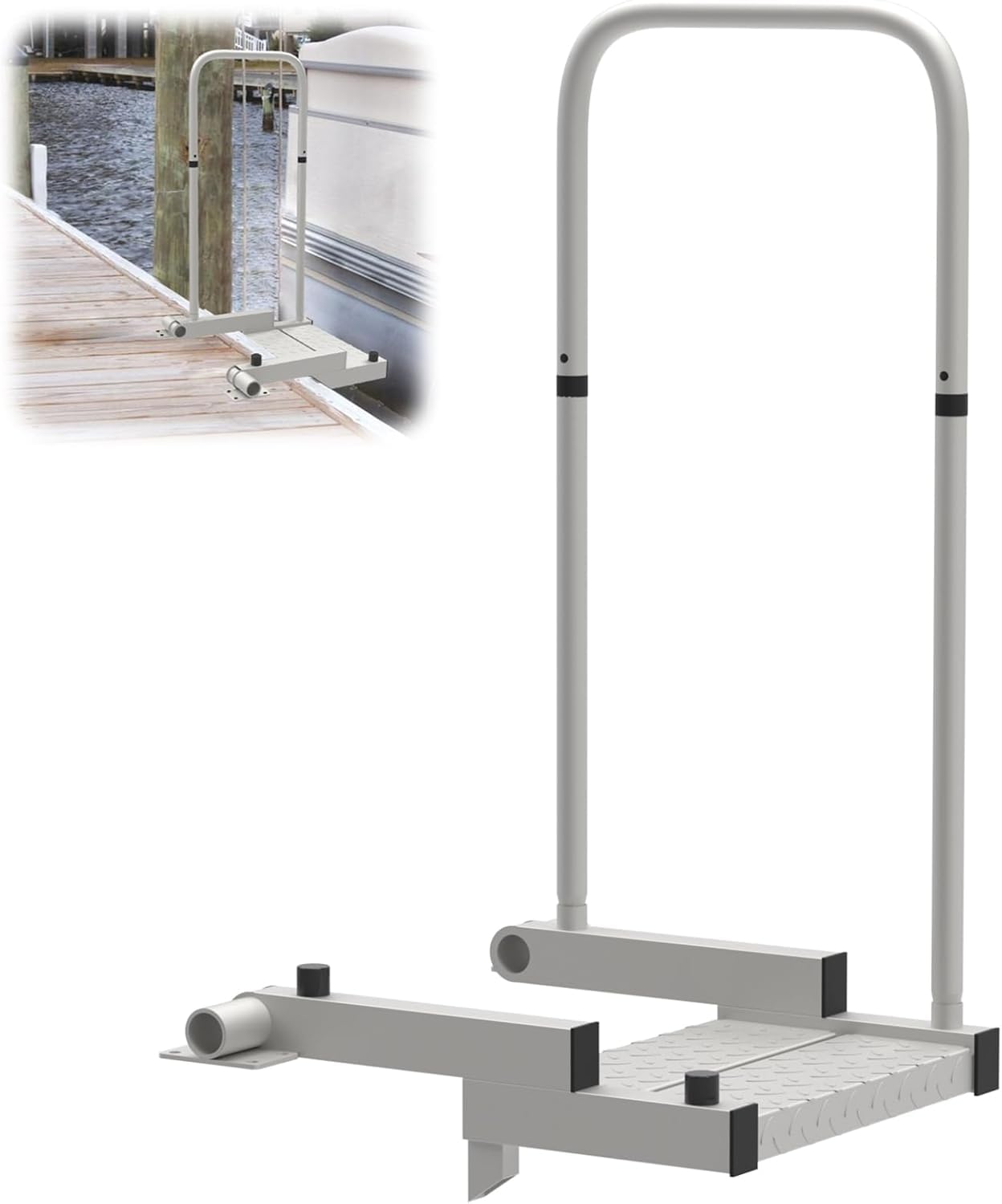 Plateforme d'embarquement pour bateau pliable avec rampe en fer 150 kg