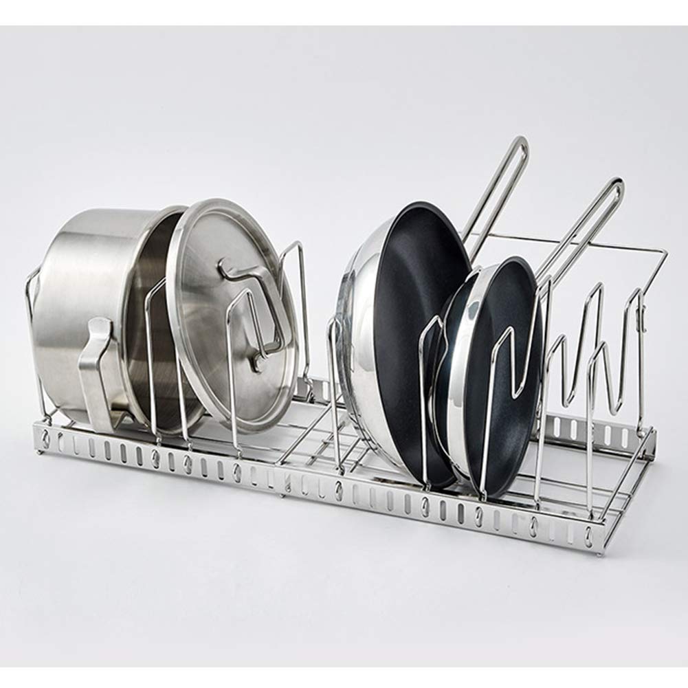 HANSSEM Rust Proof Stainless Steel Frying Pan Rack Extended Type