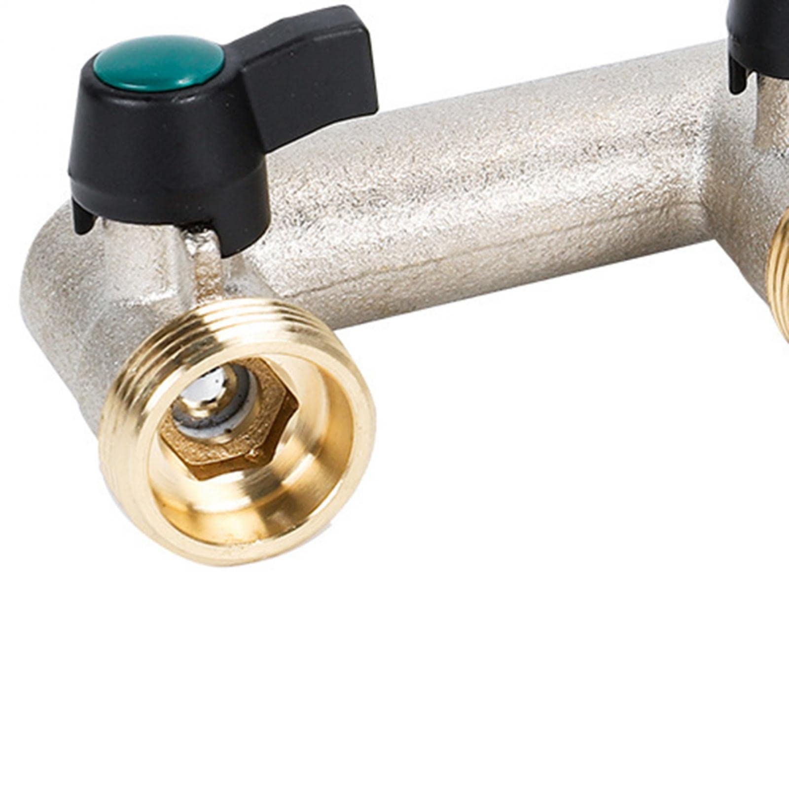 Distributore di 5 vie in ottone per rubinetto dell'acqua da giardino con 5 uscite per irrigazione fiorita e giardinaggio