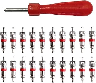 Tyre Valve Core Remover,Tyre Valve Repair Tool Set Tyre Valve Stem Core Removal Tool with 20 PCS Valve Cores Tyre Repair Kit for Car Bike Motorbike Car Truck Motorcycle