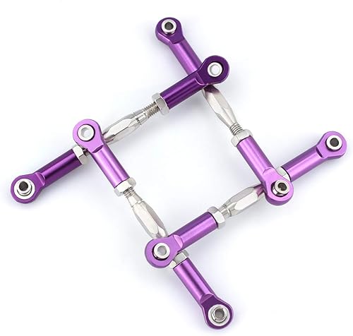 Miniatura 2 de Hosim Tensores de aluminio RC  3.268-3.819in ajustables delantero trasero servo enlace de dirección para 110 Traxxas Slash 4x4 RC Coches