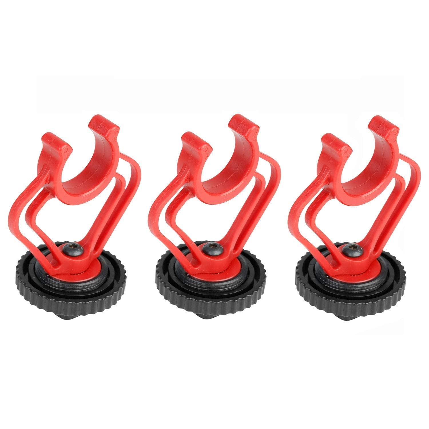 FOTOKINA Triple Mount Bracket with Red ABS Plastic and Shoe Mount Adapter - 3-Slot Universal Holder for Microphones, LED Lights, Monitors, Ideal for DSLR Cameras, Camcorders, and Video Accessories-image-11