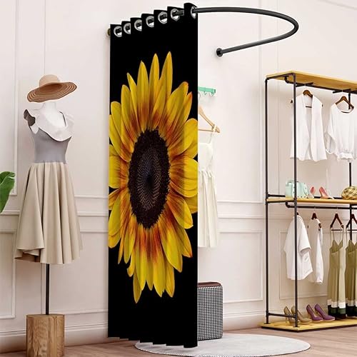 Miniatura 4 de Cortinas opacas de girasol para decoración de dormitorio, 1 panel, 47 pulgadas de ancho x 47 pulgadas de alto