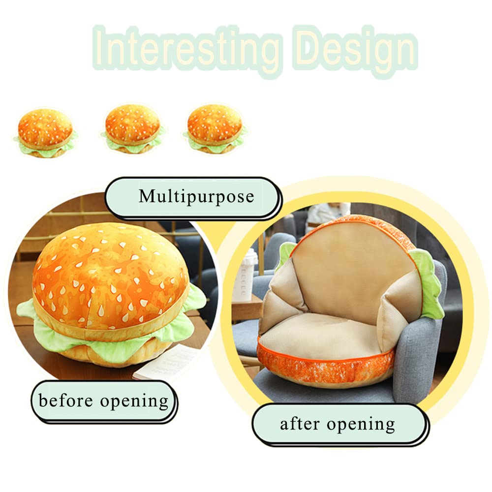 AIXINI 3D Simulation Plush Burger Pillow Hamburger Sofa Funny Food