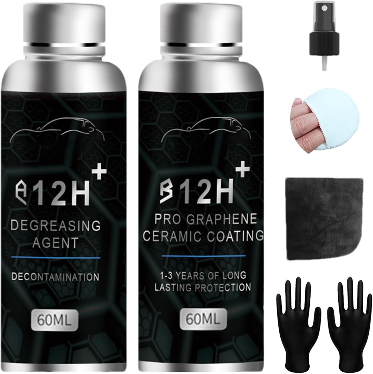Ceramic Coating for Cars | Heavy Duty Paint Spray,2 Bottles Ceramic Coating Kit,for Drivers Automotive Maintenance Vehicle Truck SUV RV