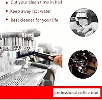 Vista 6 de Limpiador de cepillos para máquina de café, cepillo de nailon para máquina de café expreso, herramienta de limpieza de café con cuchara