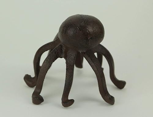 Miniatura 3 de Moby Dick Specialties Soporte para teléfono celular de pulpo de hierro fundido marrón