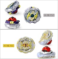 Vista 4 de Ingooood Juguetes giratorios para niños, paquete Fusión Metal, 6 piezas, Battle Top Burst Juego de alto rendimiento con 2 lanzadores (H-9A)