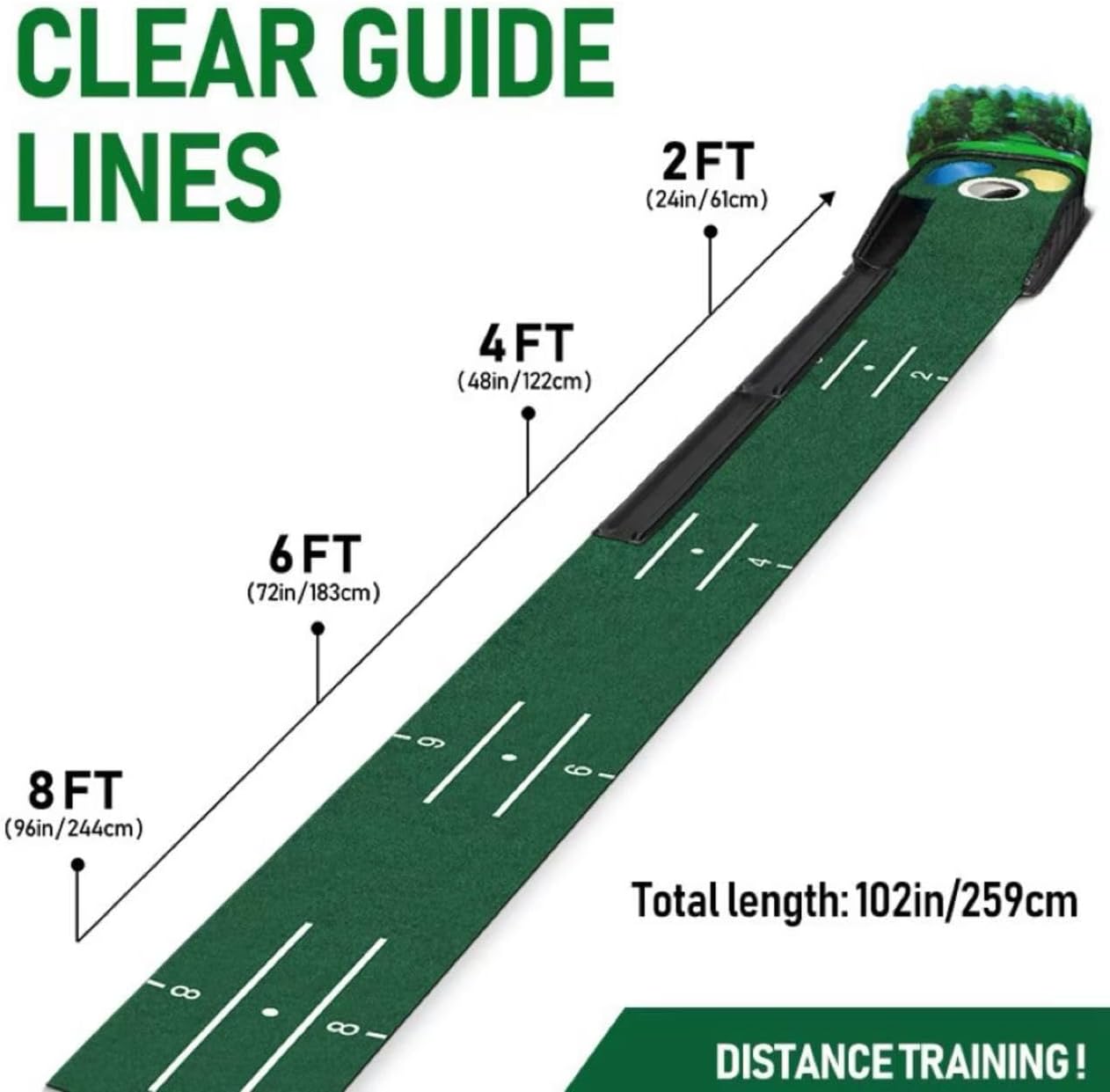 Indoor and Outdoor Golf Putting Practice Mat