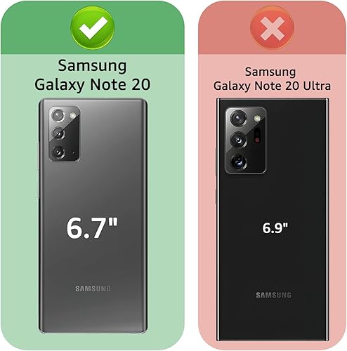 Miniatura 2 de XcaseBar Funda tipo cartera para Samsung Galaxy Note 20 con cremallera y tarjetero de crédito bloqueo RFID, funda de piel sintética con tapa para