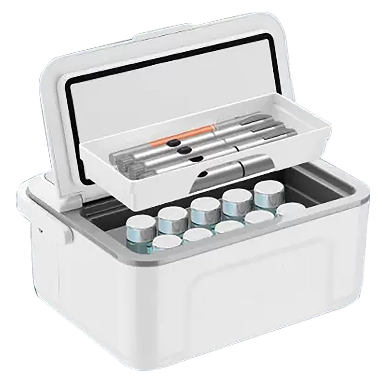 Nevera Medicamentos Portatil Refrigerador para Vacunas de Insulina, Mini Refrigerador de Insulina de Alta Capacidad para Coche, Nevera Insulina Viaje (Size : 10800mAh Battery x 1)