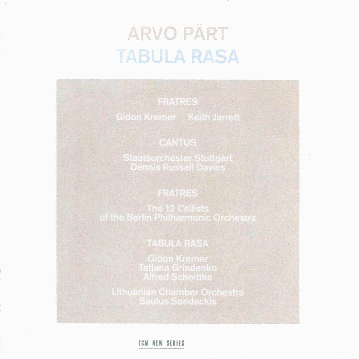 Arvo Part: Tabula rasa