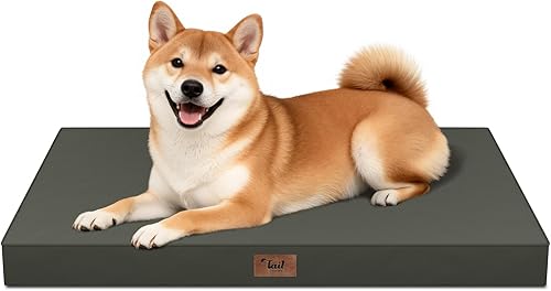 Miniatura 13 de Cama Ortopédica para Perros de Exterior para Perros Medianos y Gatos, Tapete Plano Impermeable para Mascotas con Espuma de Caja de Huevos y Funda