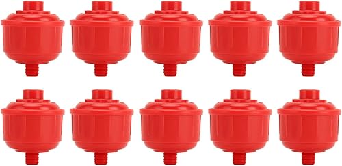 Miniatura 1 de Kadimendium 10 filtros de pistola pulverizadora resistente al desgaste, filtro de línea de aire de rosca de 1/4 pulgadas, filtro de línea de aire de