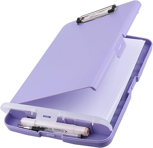 Miniatura 9 de HWPRATO Tableros de clip de 8.5 x 11 pulgadas con almacenamiento para portapapeles de enfermería con soporte para bolígrafos, portapapeles de