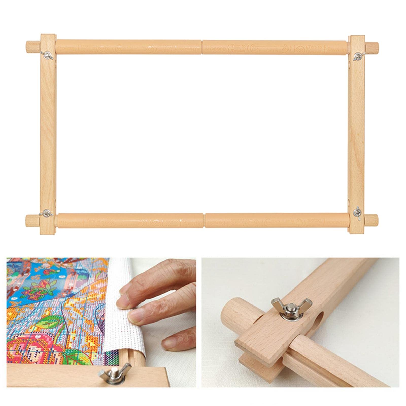 Legno di faggio Arazzo Scorrimento Universale Ricamo Ricamo Supporto per Telaio Punto Croce Artigianato Fai da Te Quilting Hoop per la Pittura su Seta