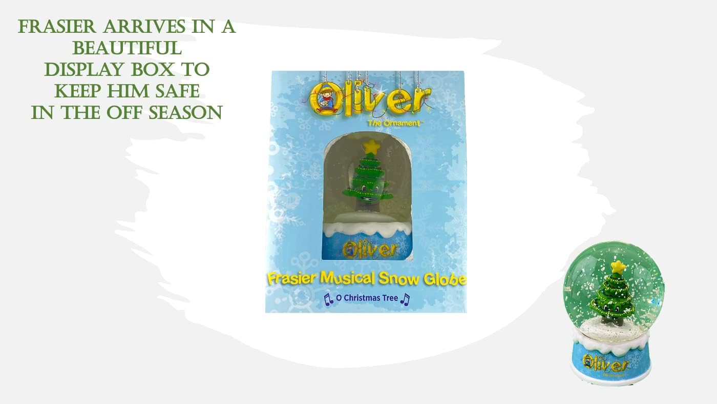 Oliver the Ornament Musical Snow Globe Frasier