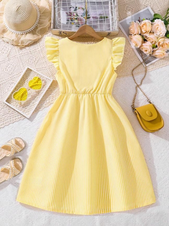 Image of SHRIMATE Apparels Summer Dress for Baby Girl /Frocks for Baby Girl /Baby Frocks Girl Poly Rayon /Casual Dress Short Flutter Sleeve