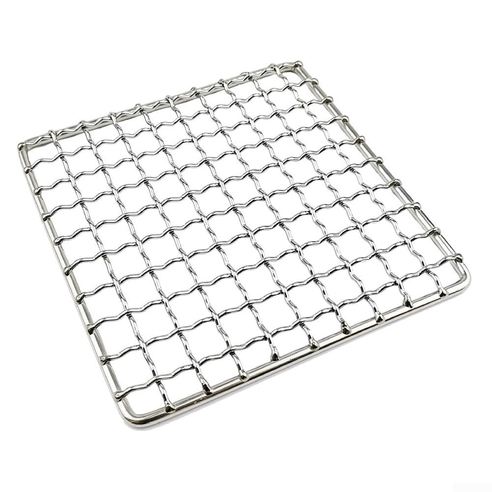 Griglia BBQ Mesh 13 x 13 cm, resistente alle alte temperature, da campeggio