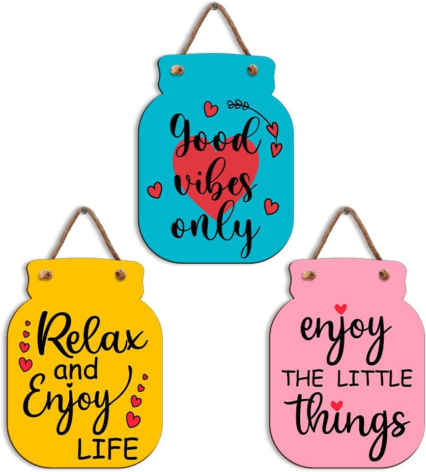 Sehaz Artworks Home Decor Items for Living Room | Wall Decoration for Living Room | Wall Hangings for Home Decoration | Home Decoration Items Stylish | Good Vibes Only