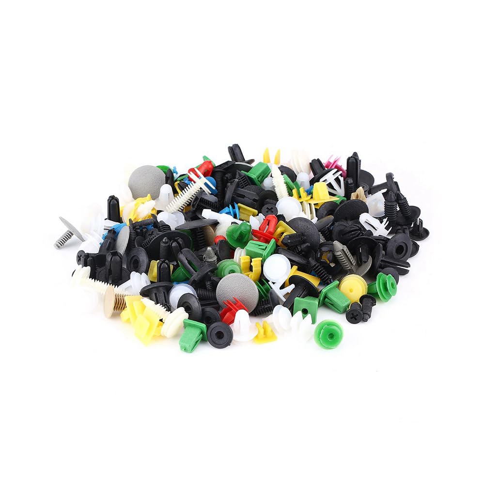 Kit 200 Clip E Rivetti In Plastica Per Auto, Fissaggi Pannelli Portiera E Paraurti, Con Strumento Di Rimozione, Multiuso - 3