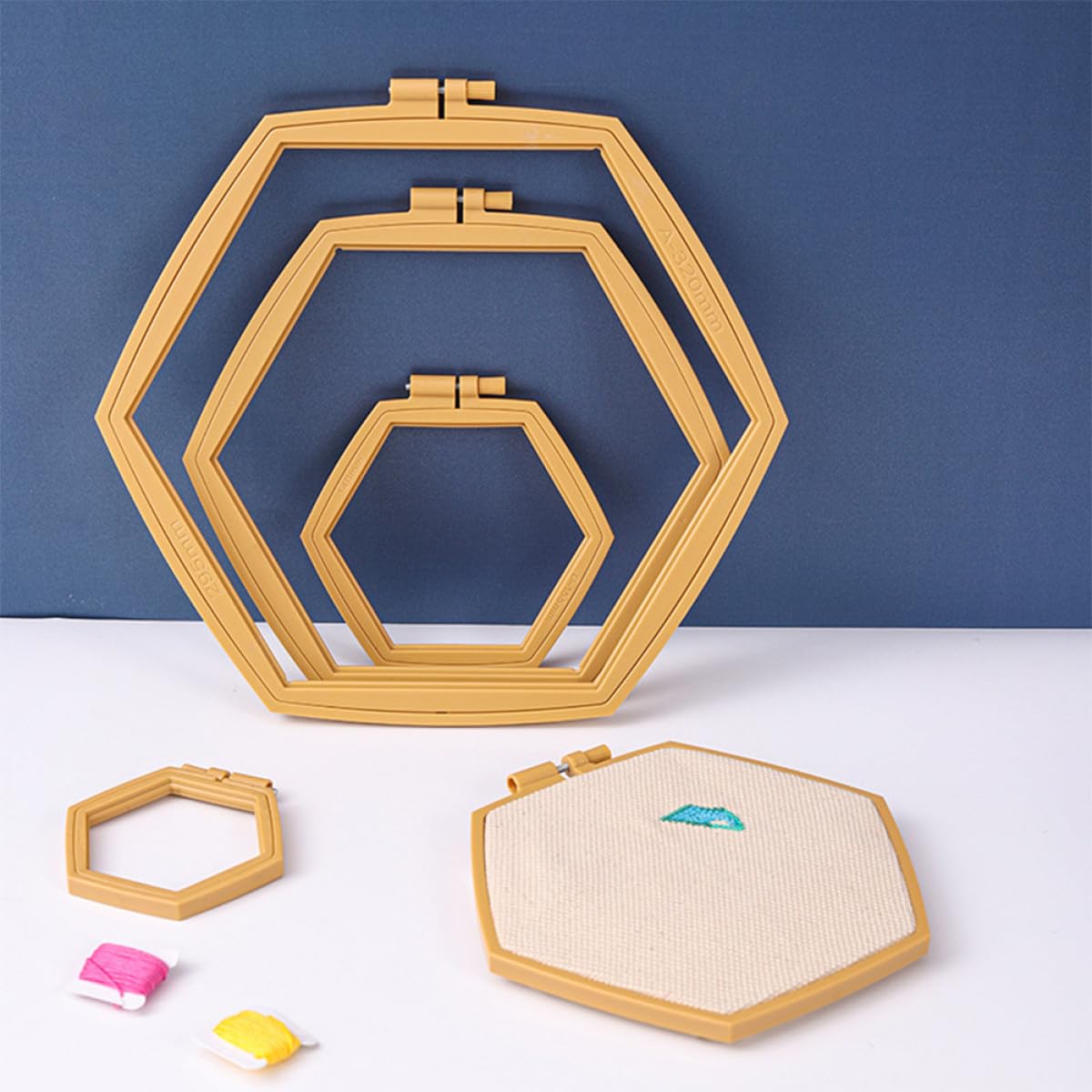 FOMIYES Juego de 4 Aros Ovalados de Bordado para Costura y Decoración de Punto de Cruz en Actividades Manuales