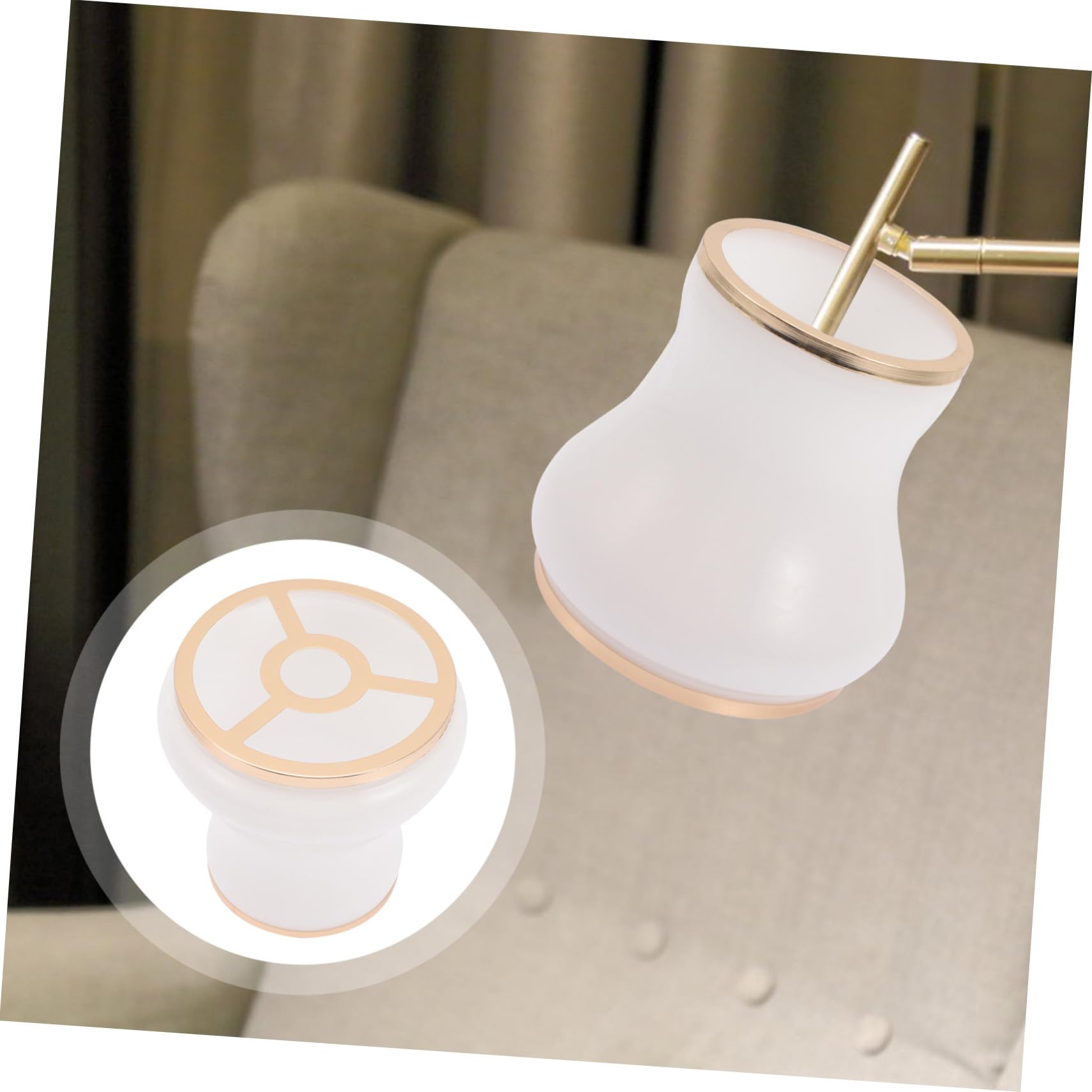 DOITOOL Paralume Luce Calda e Multifunzionale E14 in Vetro Bianco Design Classico per Lampada da Comodino e Lampada da Parete per Casa e Hotel