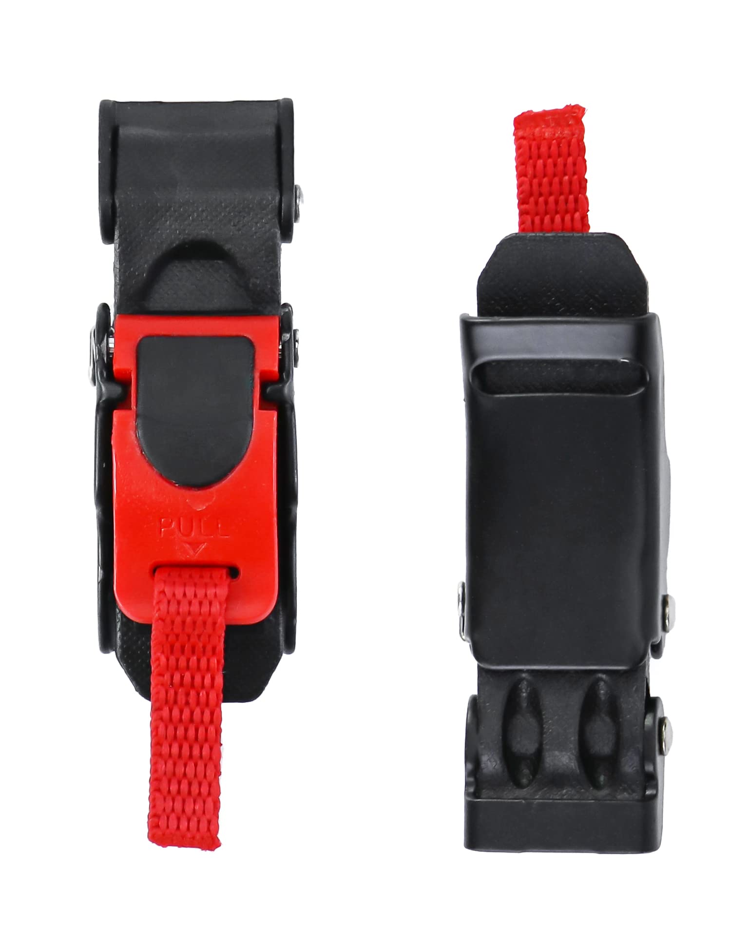 XOUDKE Chiusura A Fibbia Per Casco Moto | 2 Pezzi Antifurto | Sgancio Rapido | In Metallo Nero Resistente - Foto 2