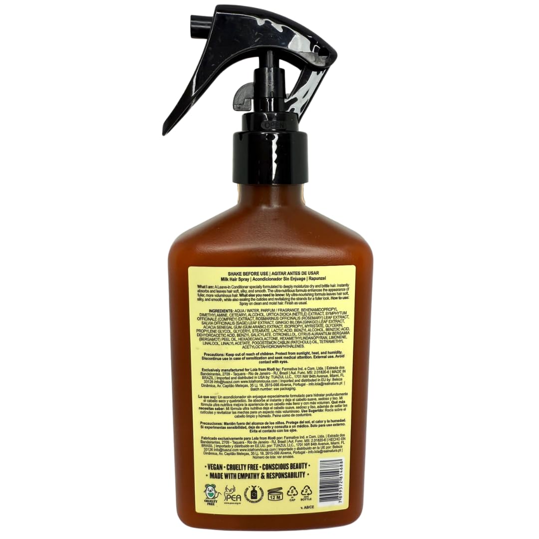 Rapunzel Milk Leave-in Spray 250ml , Lola Cosmetics em promoção! Veja a oferta e mais achadinhos de Natural, Vegano & Clean Beauty 3 Hoje é o melhor dia para comprar Rapunzel Milk Leave-in Spray 250ml , Lola Cosmetics com aquele preço maroto! Promoção! Aproveite a oferta! 3