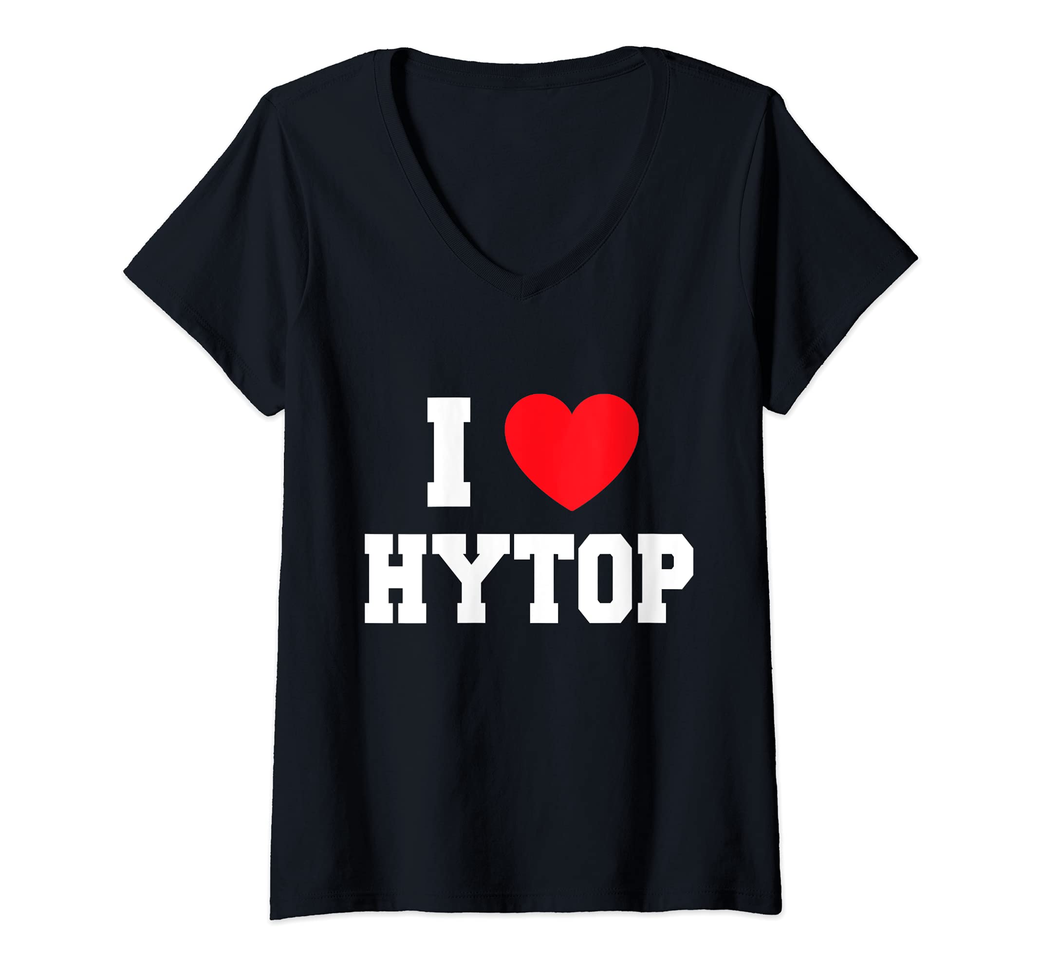 Womens I Love Hytop V-Neck T-Shirt