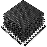 Top Home Solutions® Gym Flooring – 10mm Pack of 24 Interlocking Floor Mats 60 x 60cm, Eva Puzzle Rubber Tiles, Non-Slip Rubber Foam Mats, For Home Workout, Garage, Yoga & Fitness