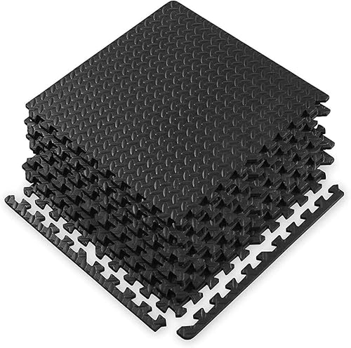 Top Home Solutions® Gym Flooring – 10mm Pack of 20 Interlocking Floor Mats 60 x 60cm, Eva Puzzle Rubber Tiles, Non-Slip Rubber Foam Mats, For Home Workout, Garage, Yoga & Fitness