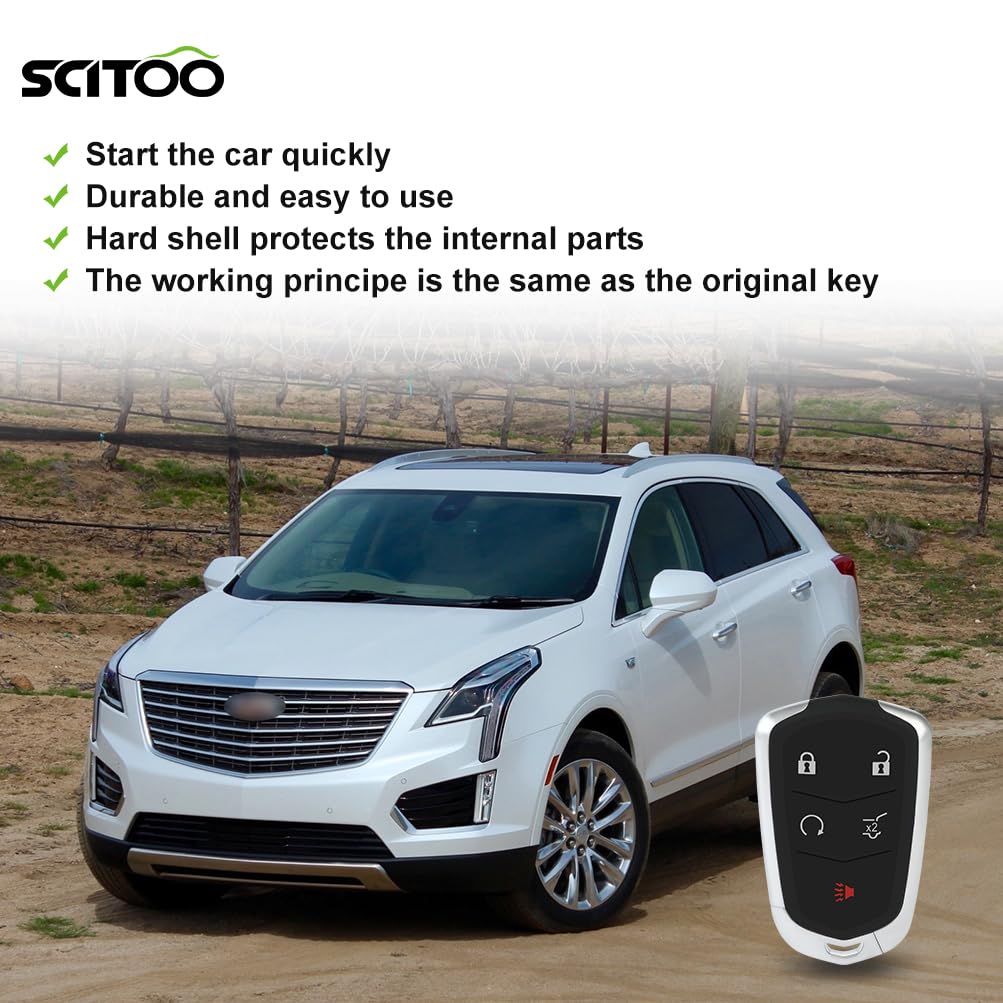 SCITOO Key Fob Replacement For Chevy Suburban & GMC Yukon - 2 Pack HYQ2EB 315Mhz