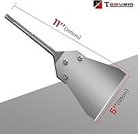 Vista 15 de 2 Pcs SDS Plus Floor Scraper Replacement Blades, TOOVEM 4 Inch Wide Tile Thinset & Adhesives Removal Blades with Bolts, Nuts, and Washers for 4" x