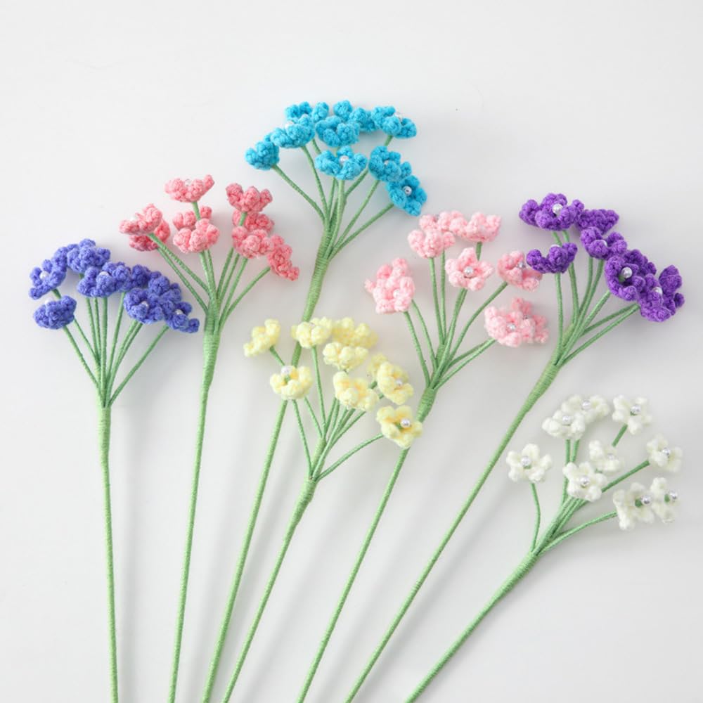 Amazon.com: 7pcs Crochet Flowers, Handmade Knitted Baby's Breath Amazon.com: 7pcs Crochet Flowers, Handmade Knitted Baby's Breath