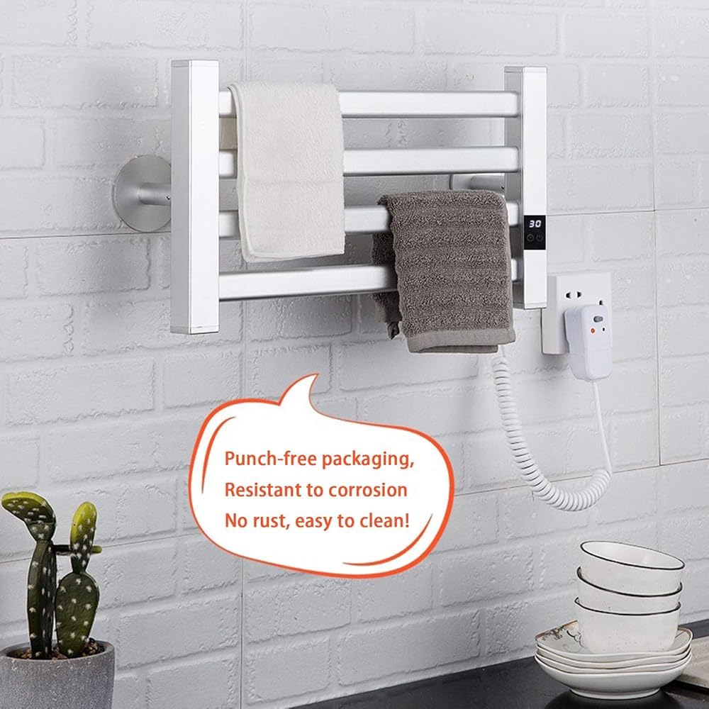 Radiateur électrique chauffant portable sur pied ou mural certifié CE pour serviettes et vêtements
