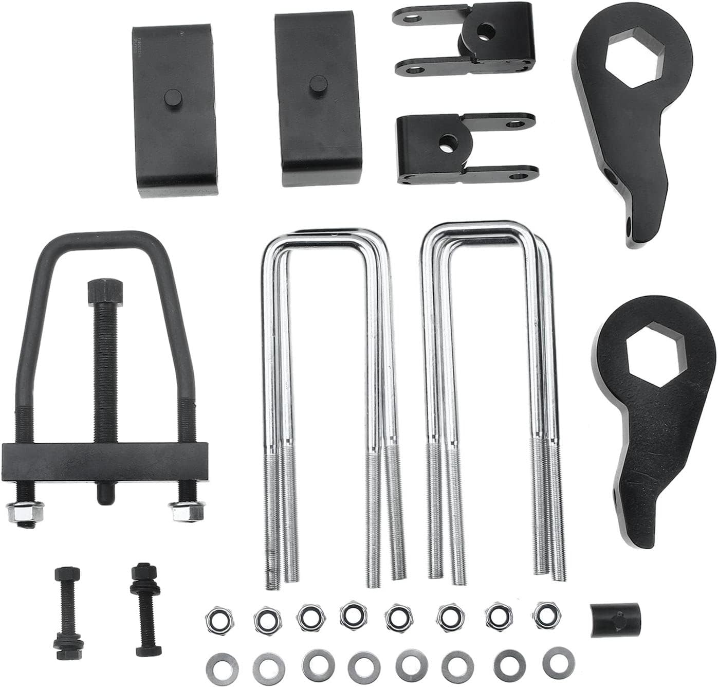 A-Premium 3" Front & 2" Rear Suspension Leveling Lift Kit Compatible with Chevrolet Silverado 1500 1999-2006, Silverado 1500 Classic 2007 & GMC Sierra 1500 Classic, 4WD, Replace# 99GM1530SETT