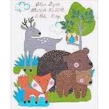 Bucilla 46363 Counted Cross Stitch Birth Record Kit, 10 by 13-Inch, BFF