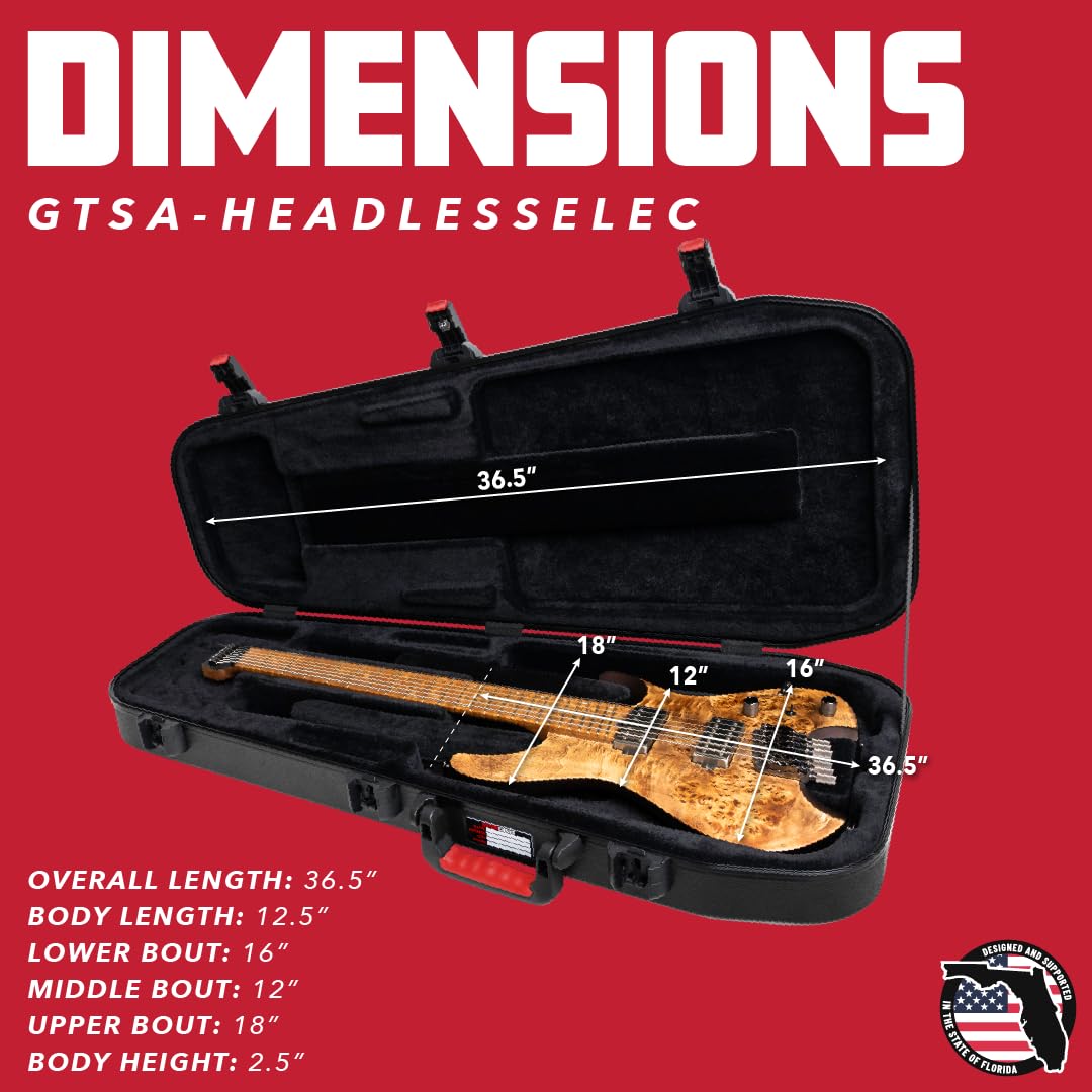 Gator TSA Polyéthylène GTSA pour Guitare électrique Headless (GTSA-HEADLESSELEC)