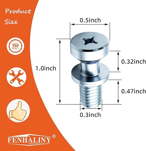 Miniatura 6 de DA61-11161A DA61-03734A - Fijador de manija compatible con tornillo de montaje de manija de puerta de refrigerador (paquete de 2)