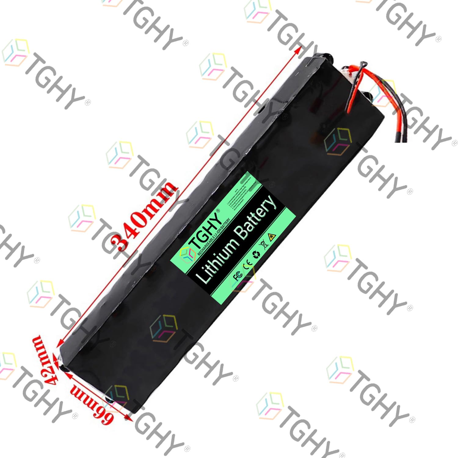 TGHY Batteria al Litio per Monopattino Elettrico 36V 6,6Ah 7,8Ah 9Ah Batteria agli ioni di Litio per Hoverboard 36 Volt per Motore per Skateboard per Veicoli bilanciati da 324 W,36v 6.6ah,XT60+JST 1