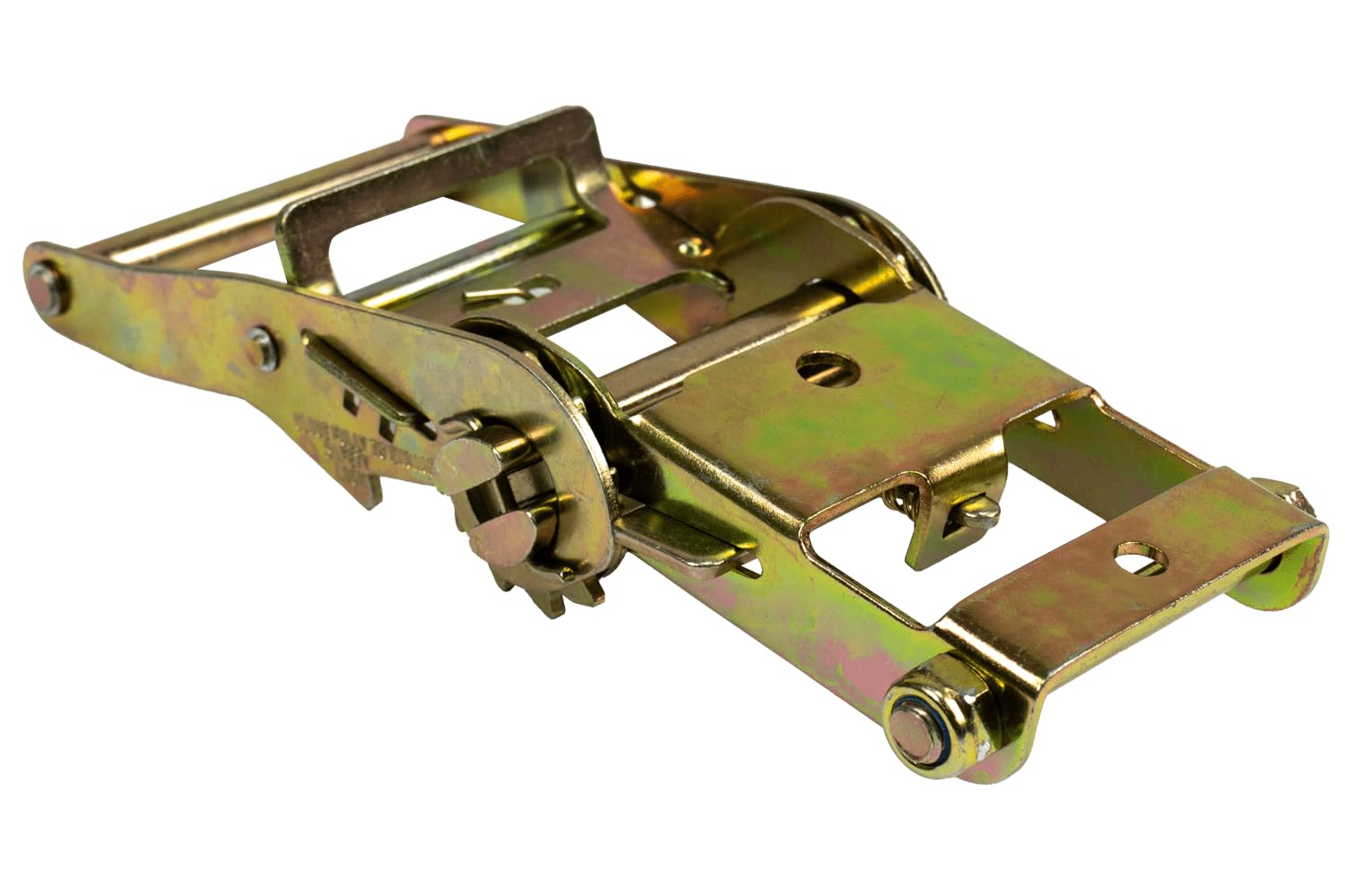 UNITRAILER Cricchetto per cinghie di trasporto 50mm 2T LC 1000 daN giallo tenditore professionale in acciaio zincato certificato EN 12195-2 per ancoraggio carichi