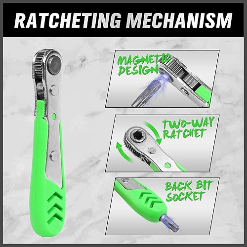 Miniatura 6 de SWANLAKE - Juego de 232 puntas de destornillador, juego de puntas de destornillador de acero al cromo vanadio, incluye puntas de seguridad,