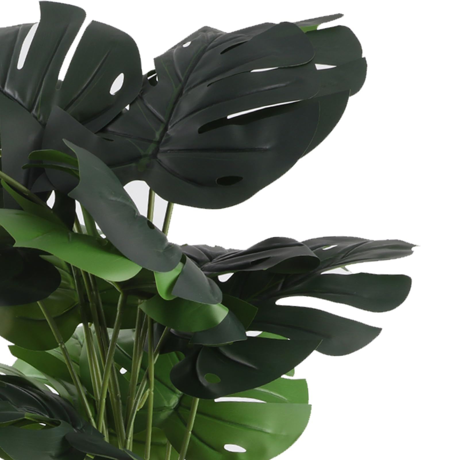 Aramox Sztuczna Roślina Monstera Deliciosa, Plastikowa Sztuczna Roślina Monstera 80 Cm 18 Liści, Niewymagająca Konserwacji Doniczkowa do Wnętrz na Zewnątrz Biuro w Domu Wystrój Ogrodu