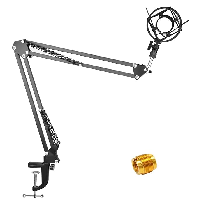 Buy Neewer Adjustable Microphone Suspension Boom Scissor Arm Stand with Universal Microphone