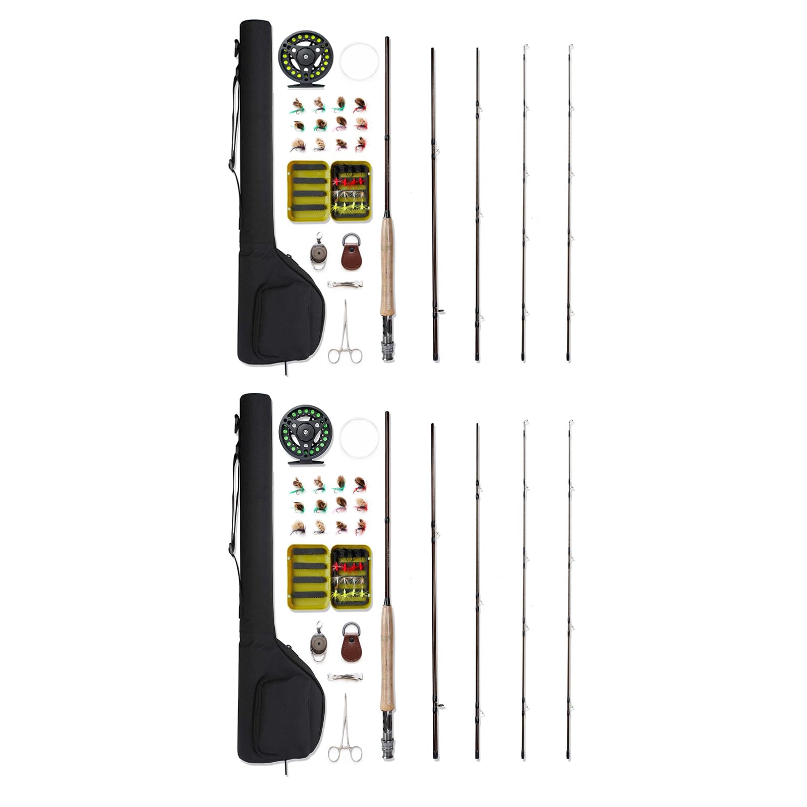 NetAngler 2pcs Fly Fishing Rod and Reel Combos, Beginner Kits
